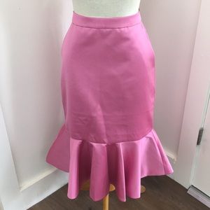 ⚡️Flash Sale⚡️JCrew Pink Satin Tulip Skirt Flare 2